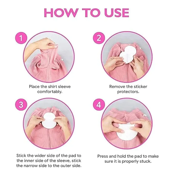 SLINGVY Sweat Pads for Underarms Disposable Highly Absorbent Sweat Pads Cotton Anti Allergy