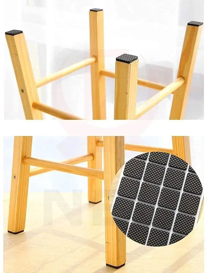 Rubber Self Adhesive Square Felt Pad Non Skid Floor Protector Furniture Sofa Furniture Chair Balance Pad Noise Insulation Pad Floor Bumper Color: Black