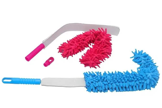 Fan Cleaning Brush with Long Rod | Fan Cleaning Duster | Microfiber Fan Cleaner | Dust Cleaning Brush for Home