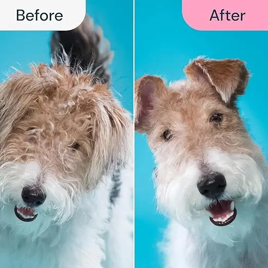 SLINGVY Pet Grooming Brush for Dogs/Cats, 2 in 1 Deshedding Tool and Undercoat Rake Dematting Comb to Remove Mats & Tangles, Reduces Shedding by 95%, for Short to Long Hair