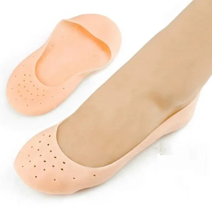 Silicone Half Heel Protector Socks,Moisturizing for Foot-Care & Heel Cracks,Gel Heel Cups Silicone Heel Pads for Heel Ankle Pain