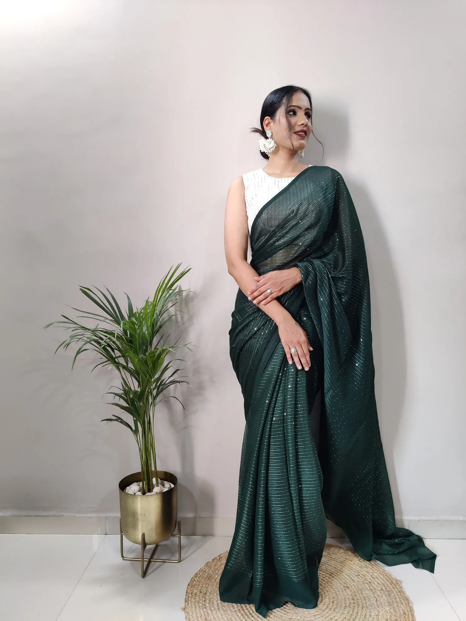 Heavy Georgette Saree with 2mm Sequence Work