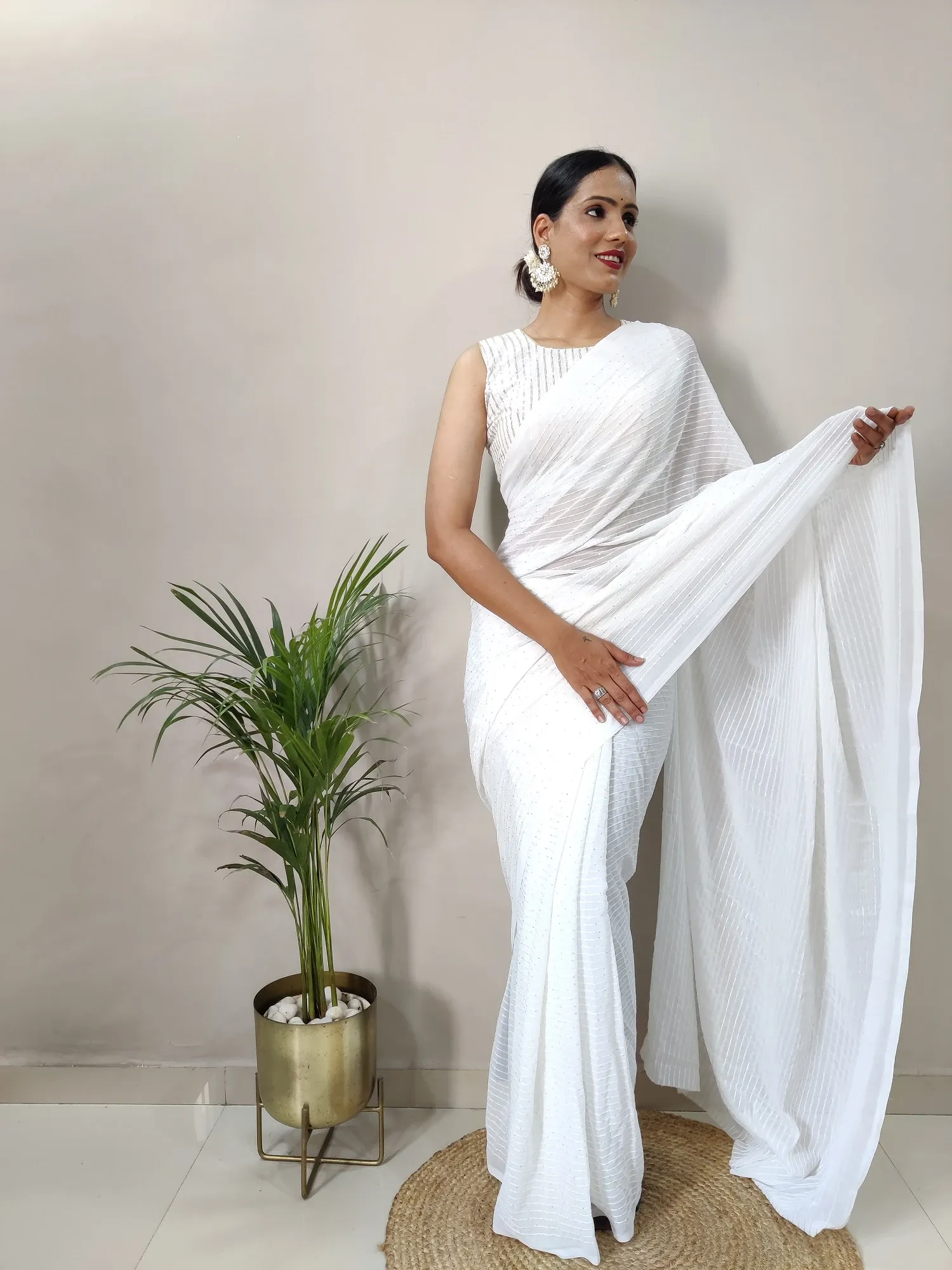 Heavy Georgette Saree with 2mm Sequence Work