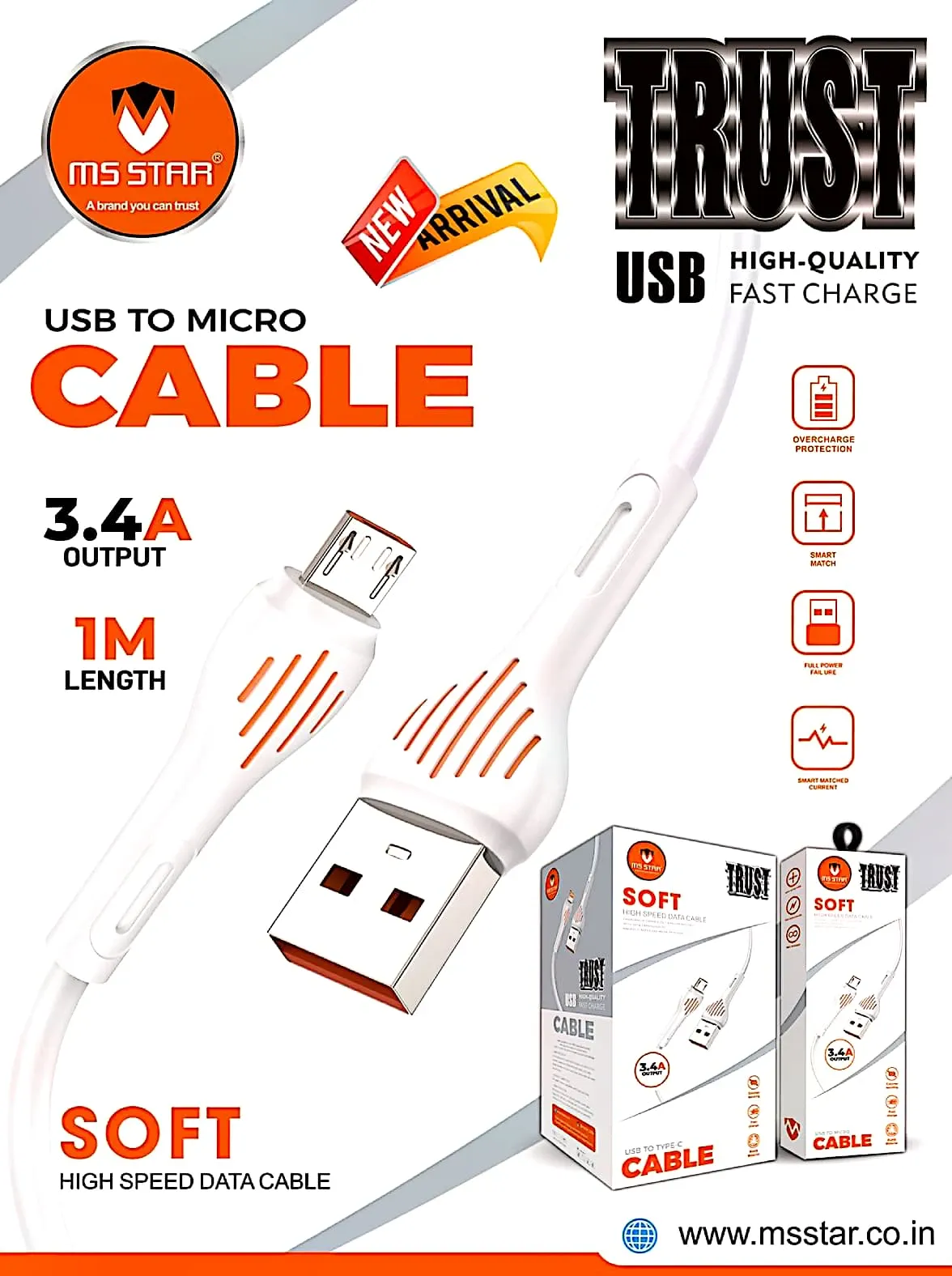 MS Star universal soft high speed data cable