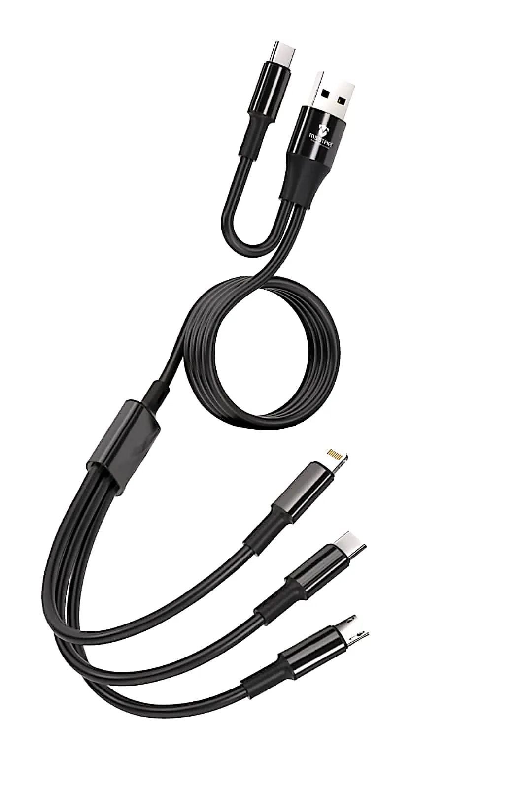 MS Star 3-in-1 Universal Charging Cable - USB Type-C, Apple Lightning (i-Pin)