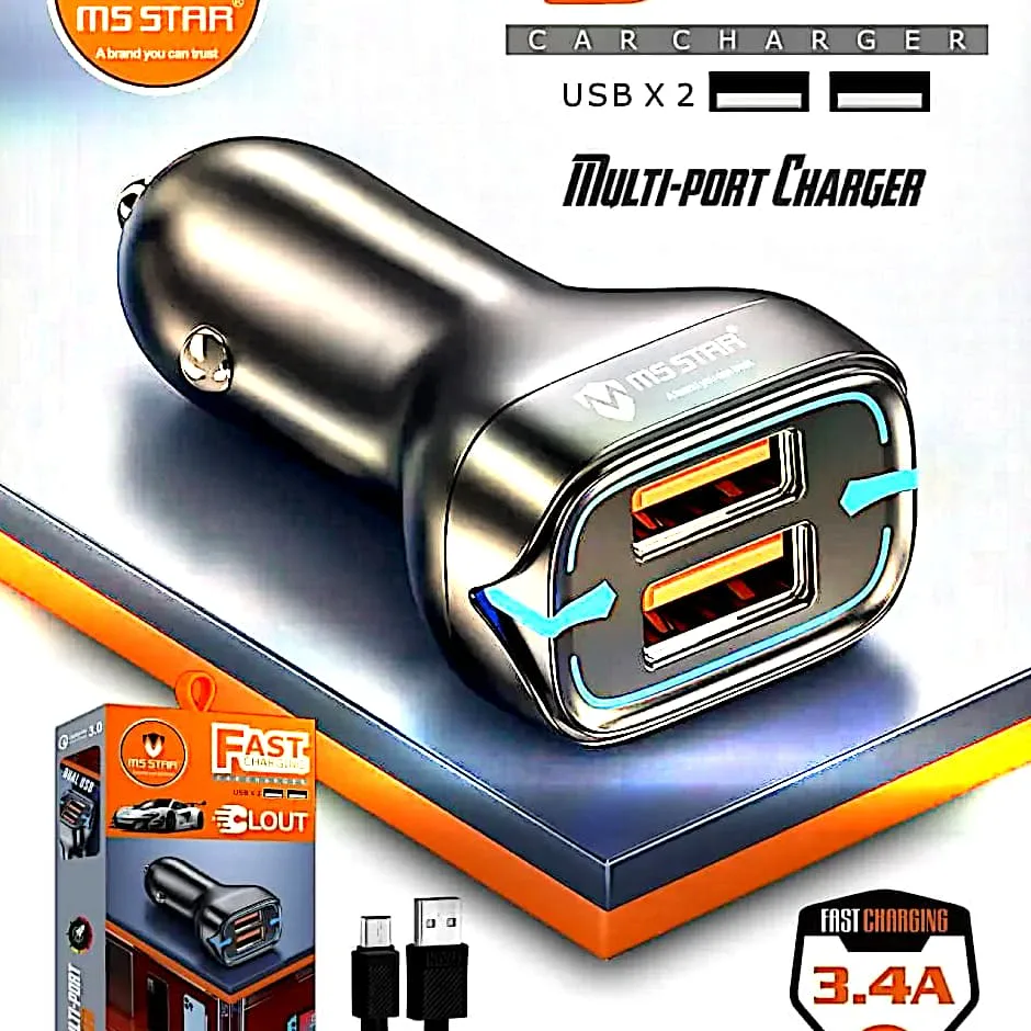 MS Star multi-port charger for car