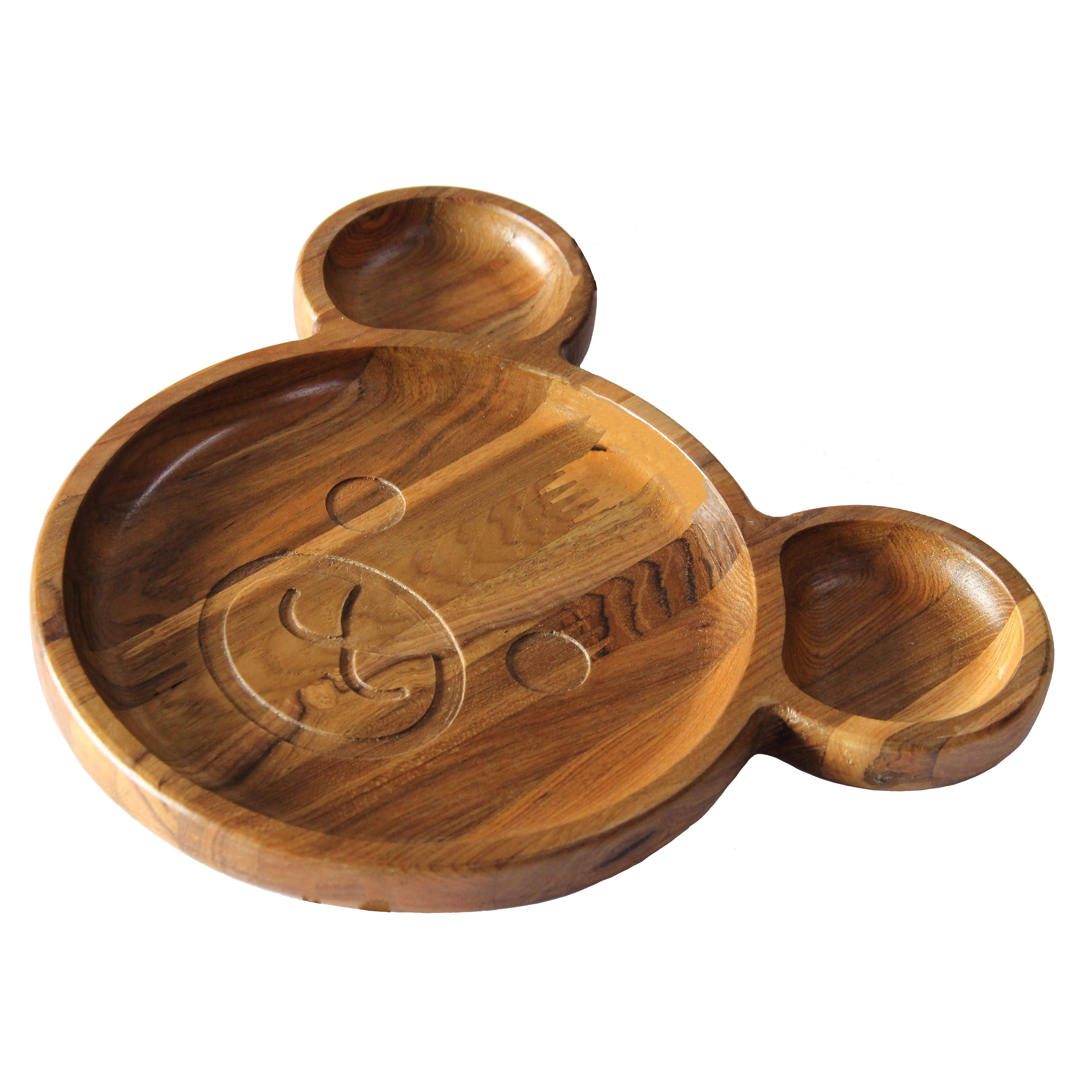 TEAK WOODEN KIDS DINNER PLAT