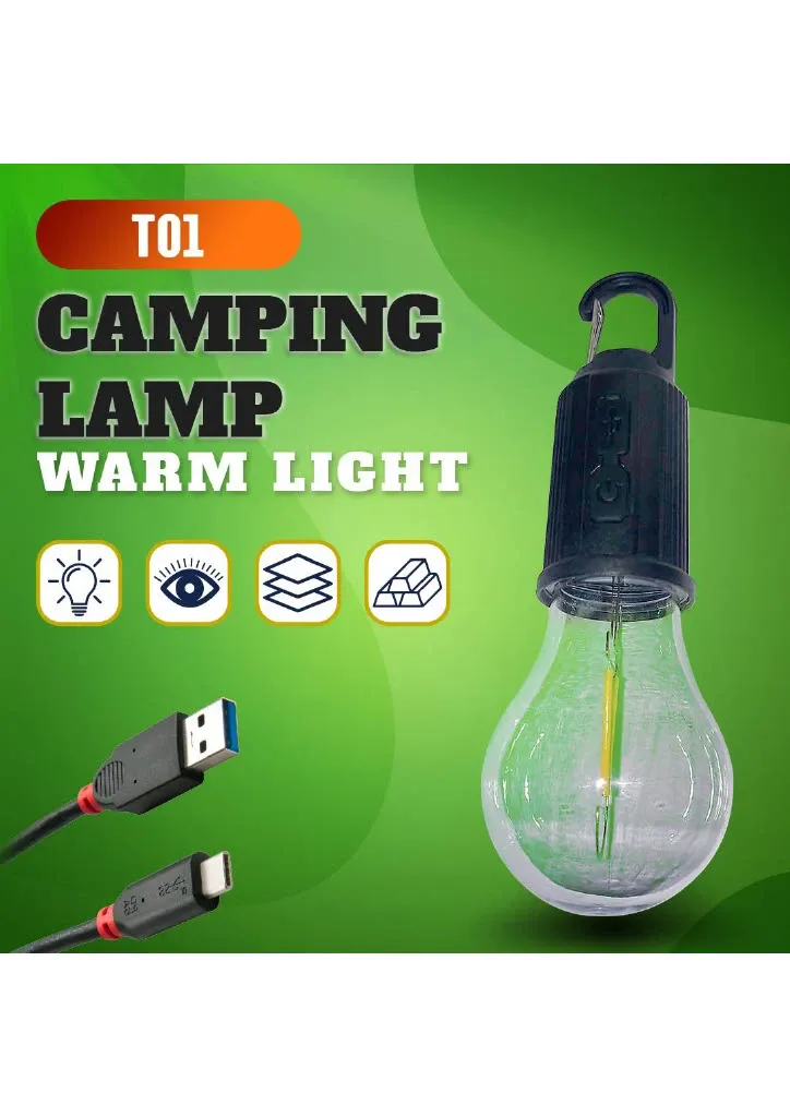 Rechargeable Camping Lights, Waterproof LED Tent Lights with USB Cable, 3 Modes