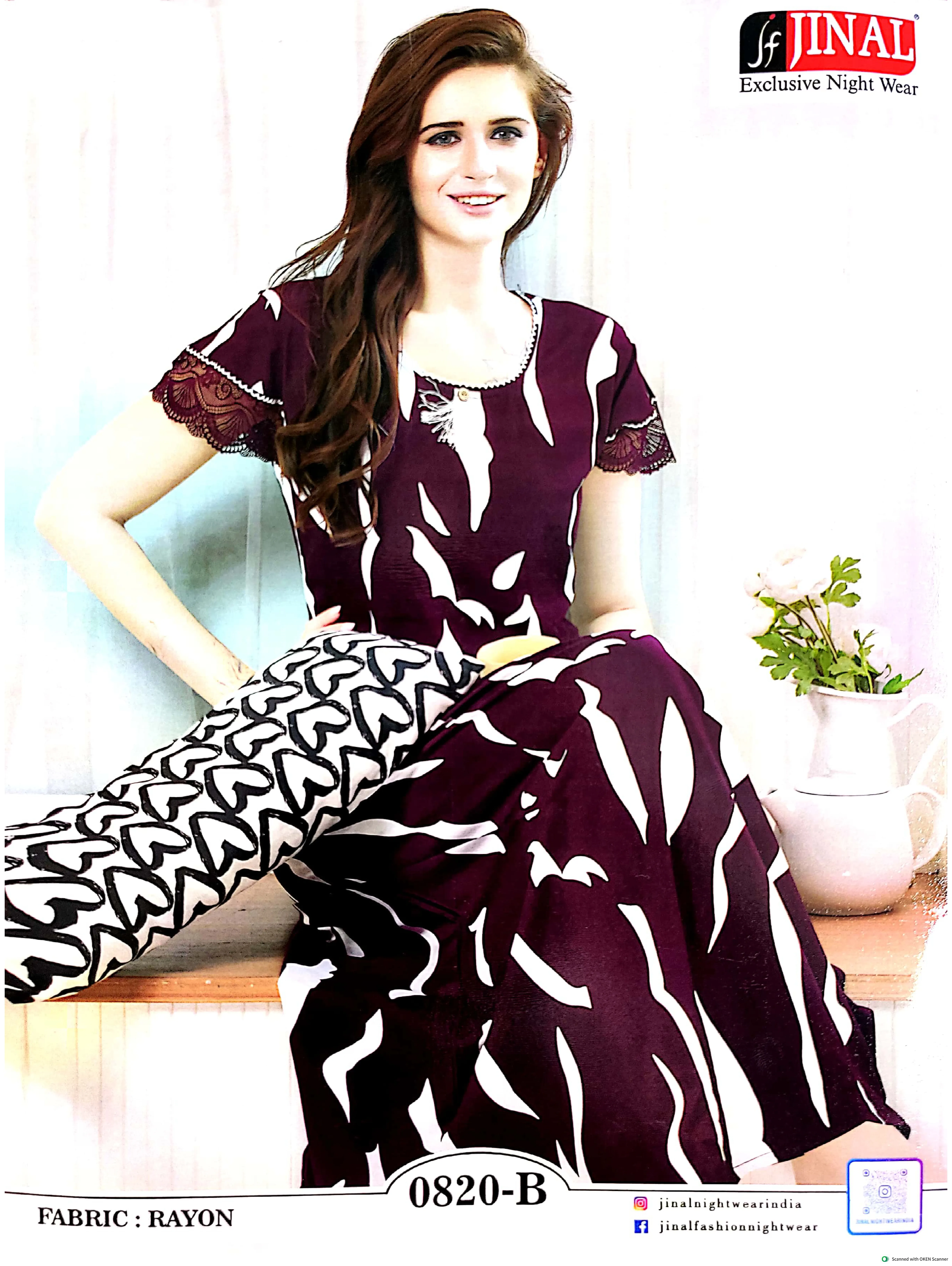 Payal Boutique Jinal Exclusive Nigh Wear Fabric : Rayon