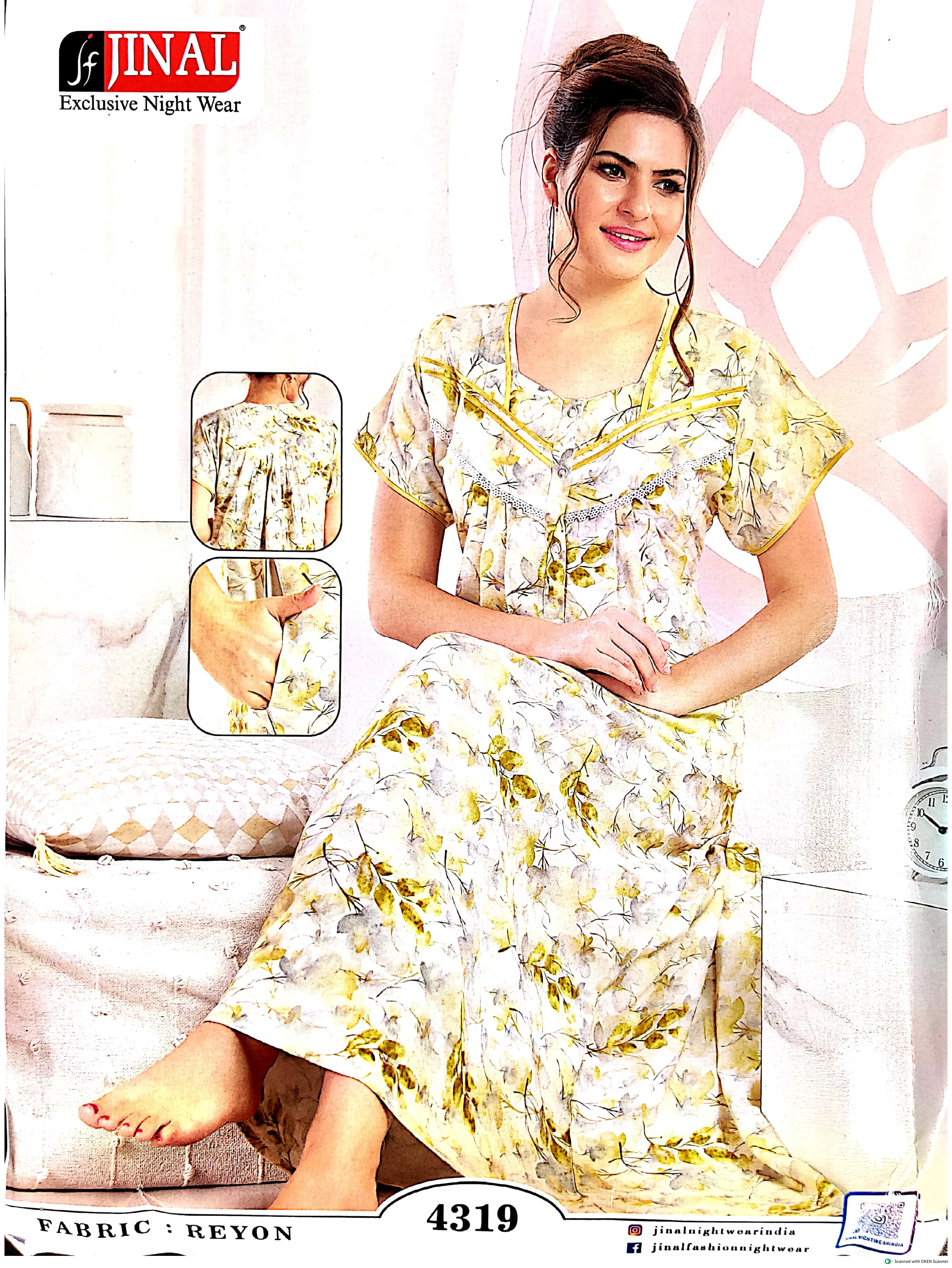Payal Boutique Jinal Exclusive Nigh Wear Fabric : Rayon