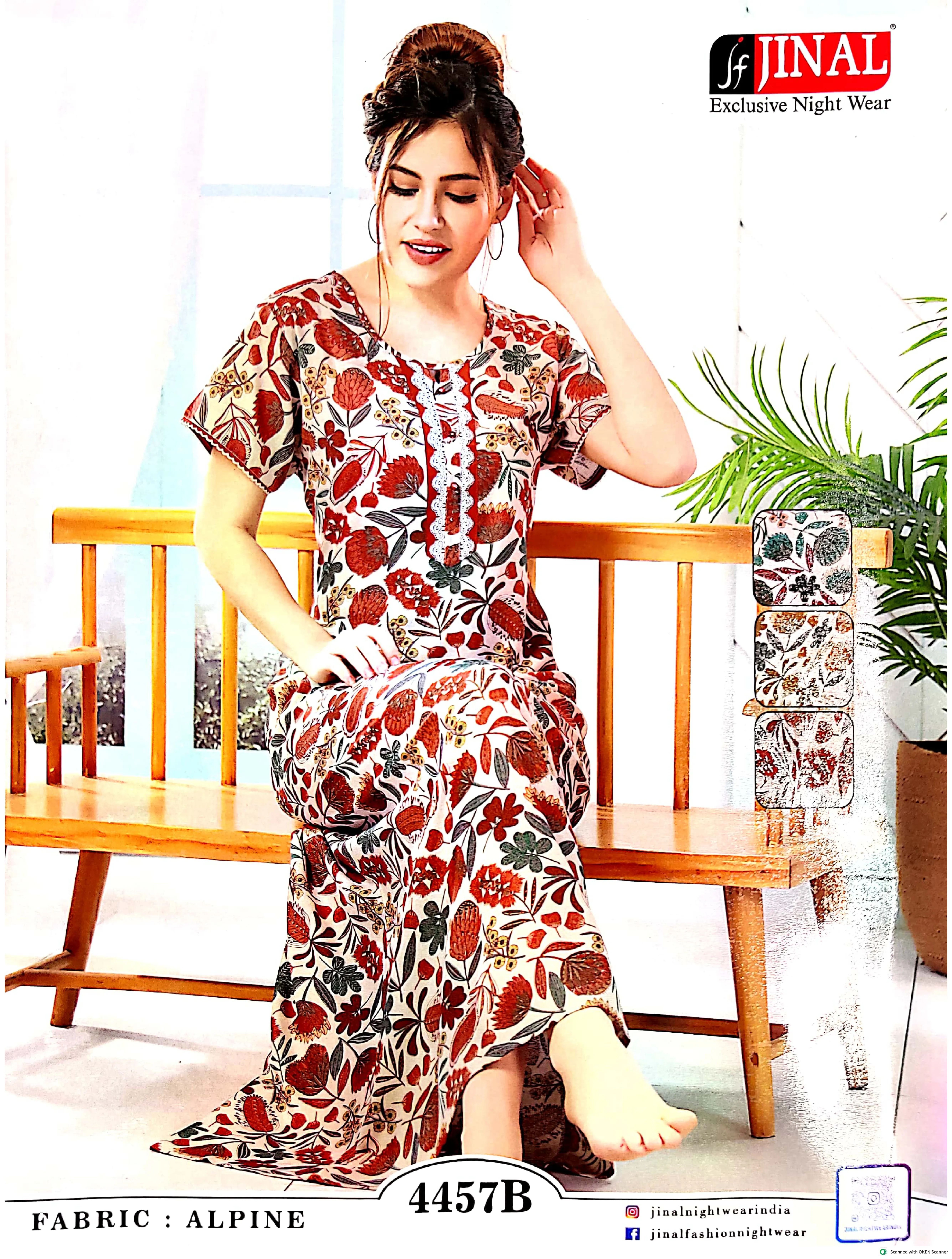 Payal Boutique Jinal Exclusive Nigh Wear Fabric : Alpine