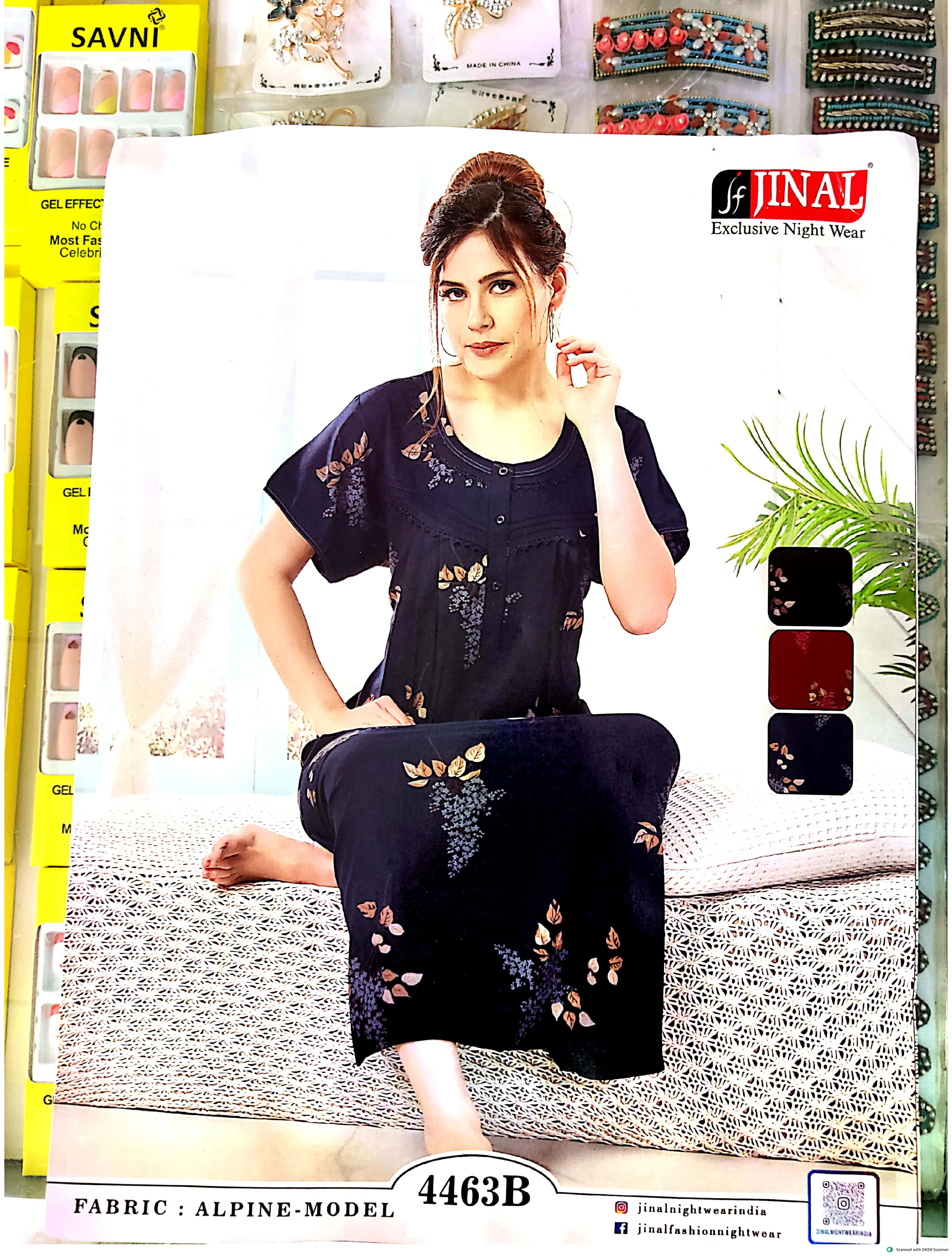 Payal Boutique Jinal Exclusive Nigh Wear Fabric : ALPINE-MODEL