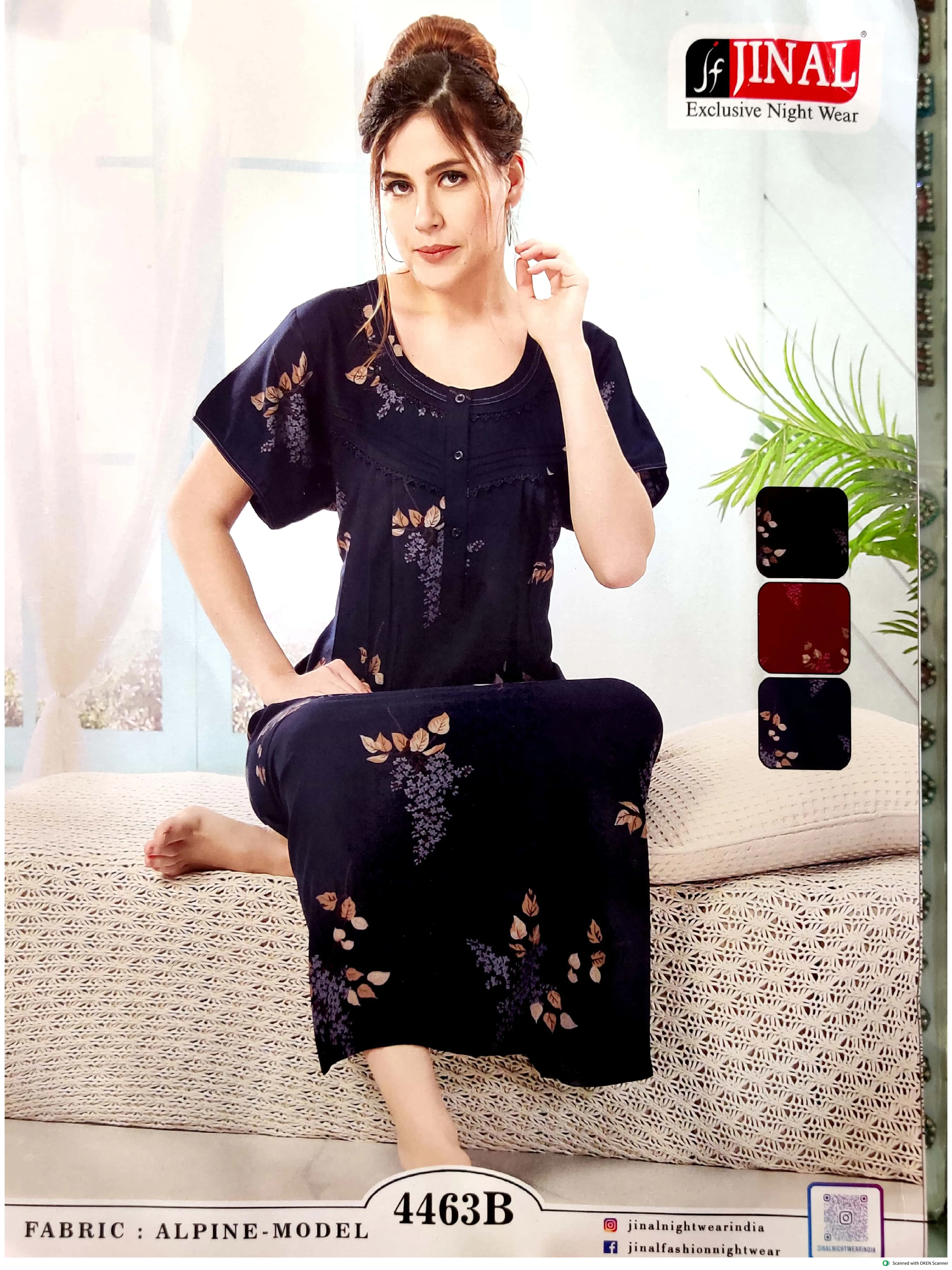 Payal Boutique Jinal Exclusive Nigh Wear Fabric : ALPINE