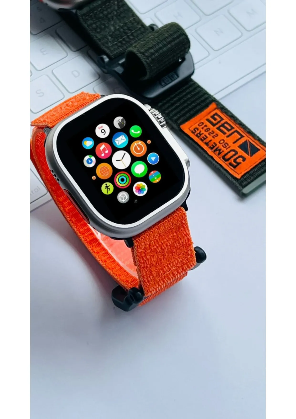 Sporty Appple Smart Watch Series Made IN USA Apple On Of Logo 3 Butyon Working