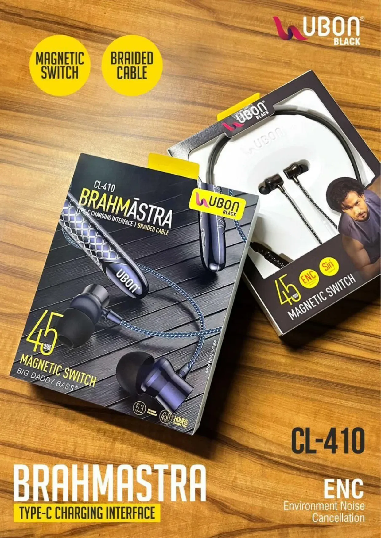 UBON CL-410 in-Ear Wireless Neckband | Playtime 45 Hours,| 450 Hour Standby Time