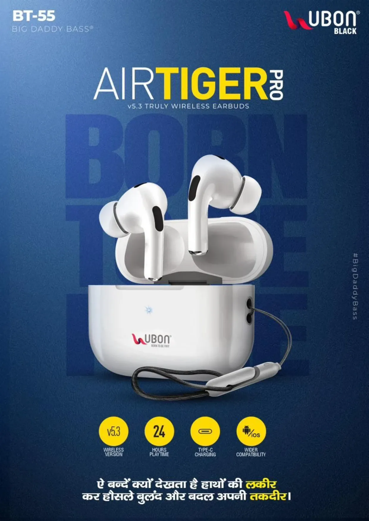 Air Tiger Pro BT-55 Pro Truly Wireless Earbuds 24H