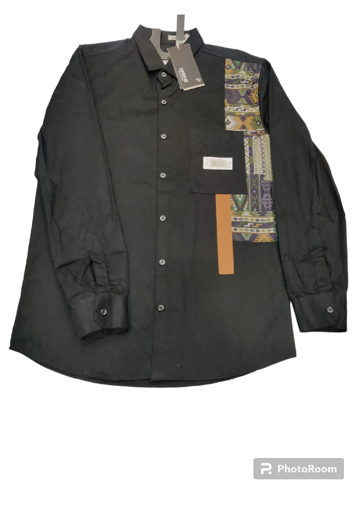 Men Slim Fit Self Design Casual Shirt