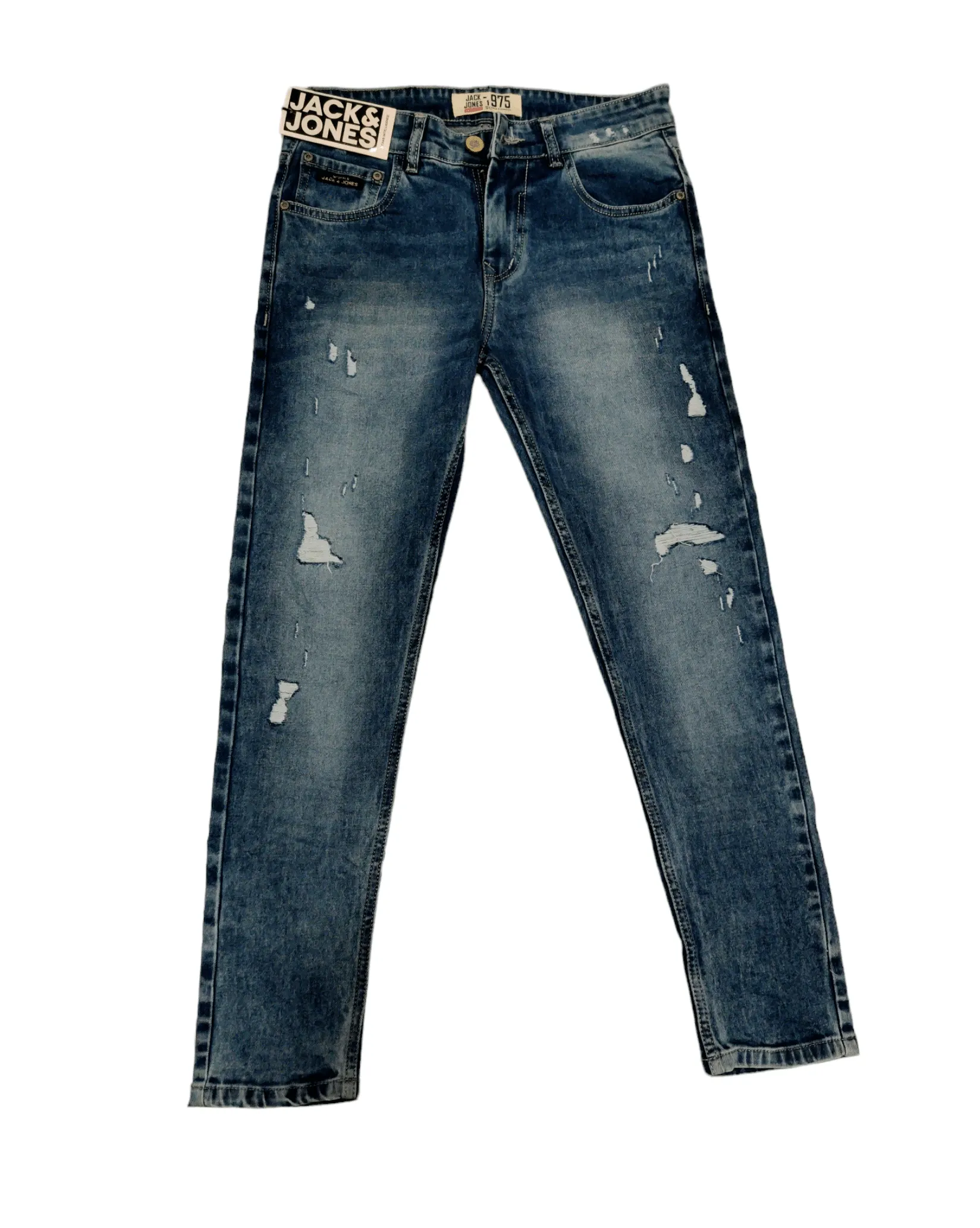 Distressed to Impress Solid Slim-Fit Jeans