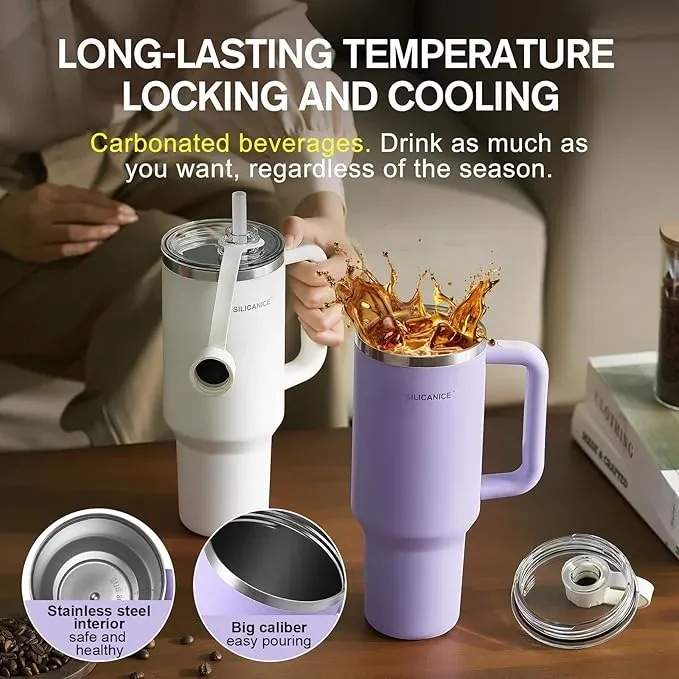 TUMBLER VACUUM SEALED CUP WITH HANDLE