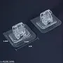 SET OF 2 PLASTIC CURTAIN SELF ADHESIVE POLE WALL BRACKETS