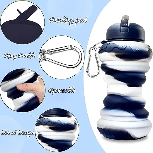 SILICONE FOLDABLE SPORTS WATER BOTTLE