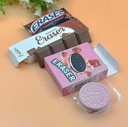 COOKIE SHAPE ERASER (PECK OF 3)