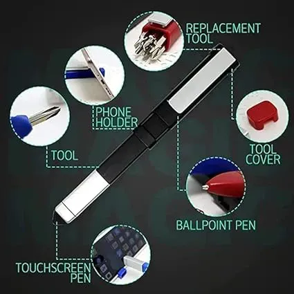 MULTIFUNCUTION STYLUS PEN SHAPE PHONE HOLDER WITH SCREWDRIVER SETS