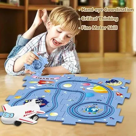 RAIL CAR PUZZLE (SPACE THEME)