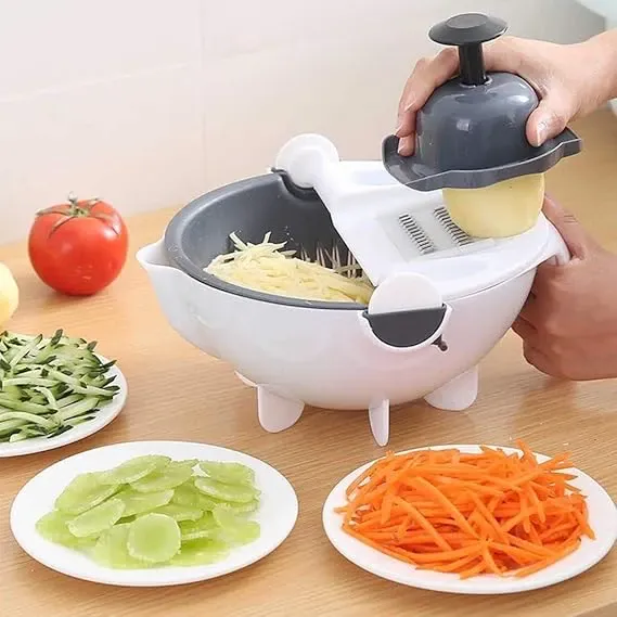 9 IN 1 MULTI FUNCTION ROTATE VEGETABLE CUTTER